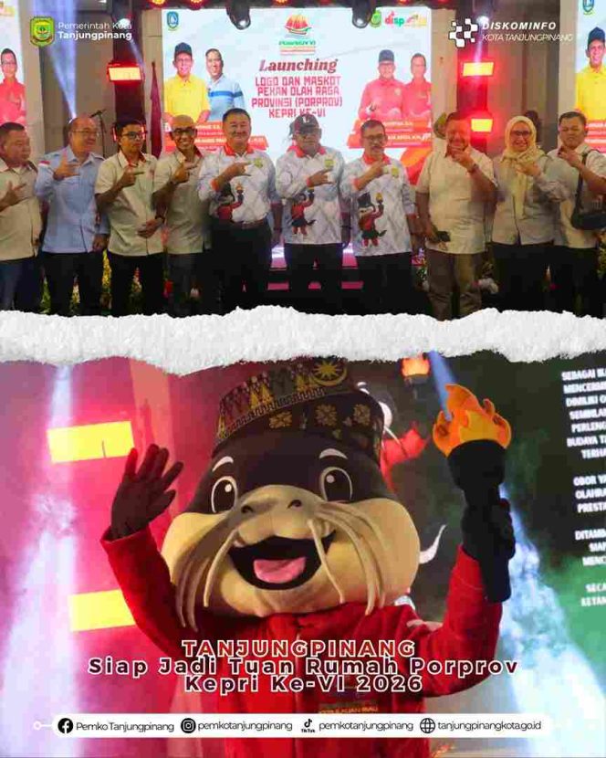 
					Tanjungpinang Siap Jadi Tuan Rumah Porprov Kepri Ke-VI 2026, Logo dan Maskot Resmi Diluncurkan