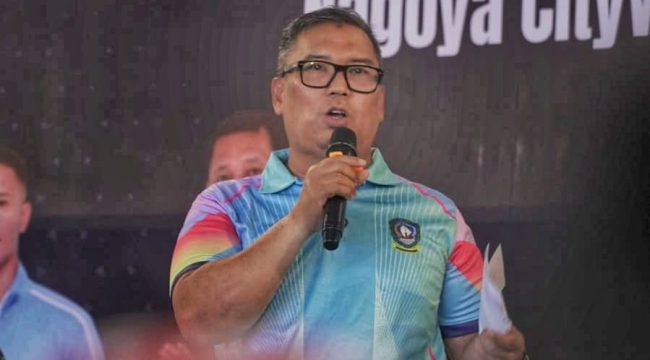 Wagub Kepri Nyanyang Haris Pratamura membuka Kejuaraan Karate Open 2026 digelar di Hall Nagoya City Walk, Batam, Jumat (24/4/2026).