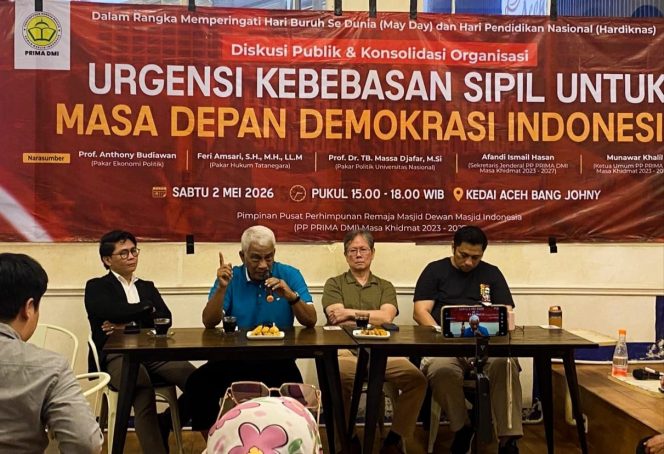 
					PRIMA DMI Gelar Diskusi Publik Bongkar Krisis Demokrasi RI, Oligarki Makin Ganas Swasembada Dipertanyakan!