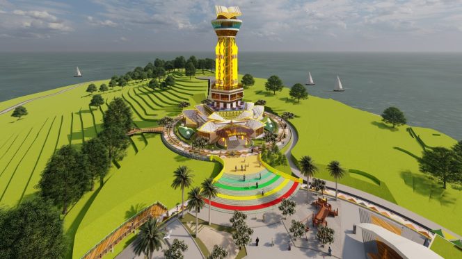 
					Visual Museum dan Monumen Bahasa Nasional di Pulau Penyengat. (Sumber: Dinas PUPP Kepulauan Riau)