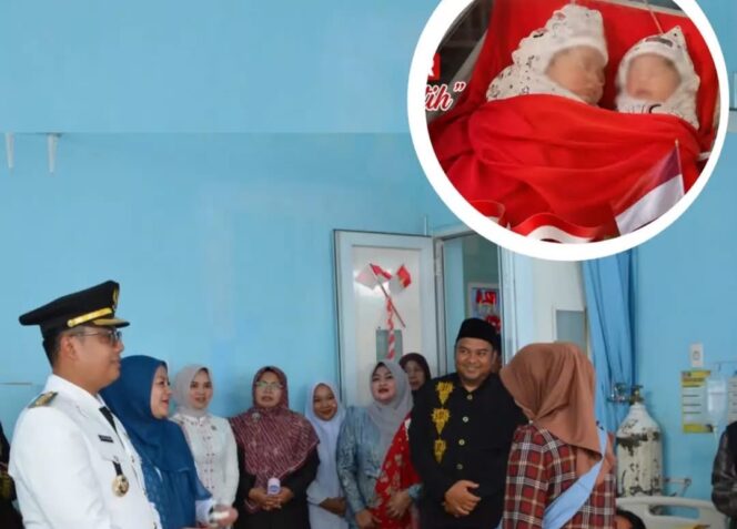 
					Walikota Langsa jenguk warga di RSUD dan beri hadiah untuk bayi kembar yang lahir di hari kemerdekaan