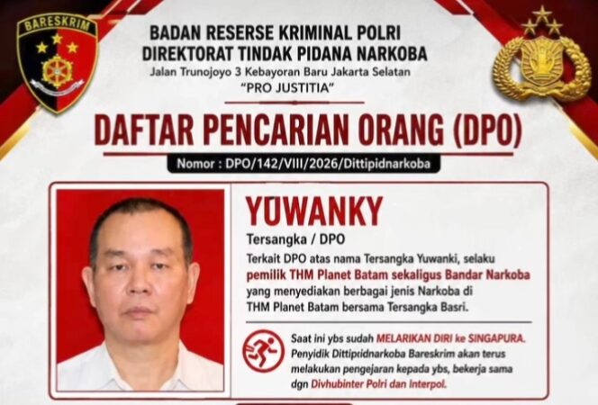 
					Giliran Yuwanky, Bos Planet Batam, DPO Bareskrim Usai Basri Ditangkap