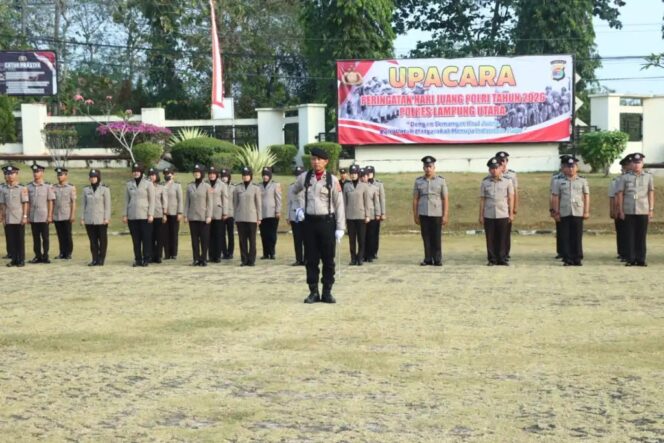 
					Polres Lampung Utara Gelar Upacara Hari Juang Polri 2026