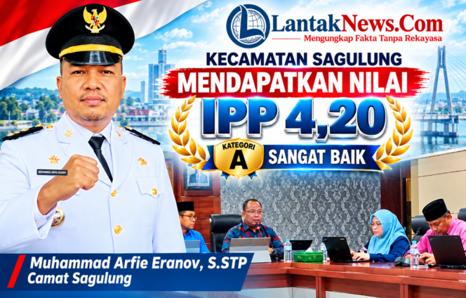
					Kecamatan Sagulung Ukir Prestasi, Raih IPP 4,20 Kategori A dan Puncaki Penilaian Pelayanan Publik Se-Kota Batam 2026